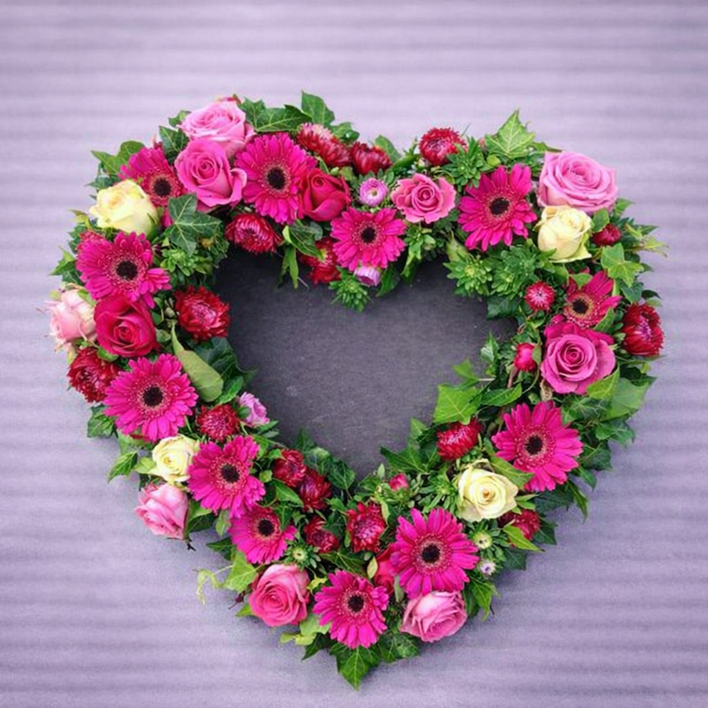Heart Wreath Tributes (open heart)