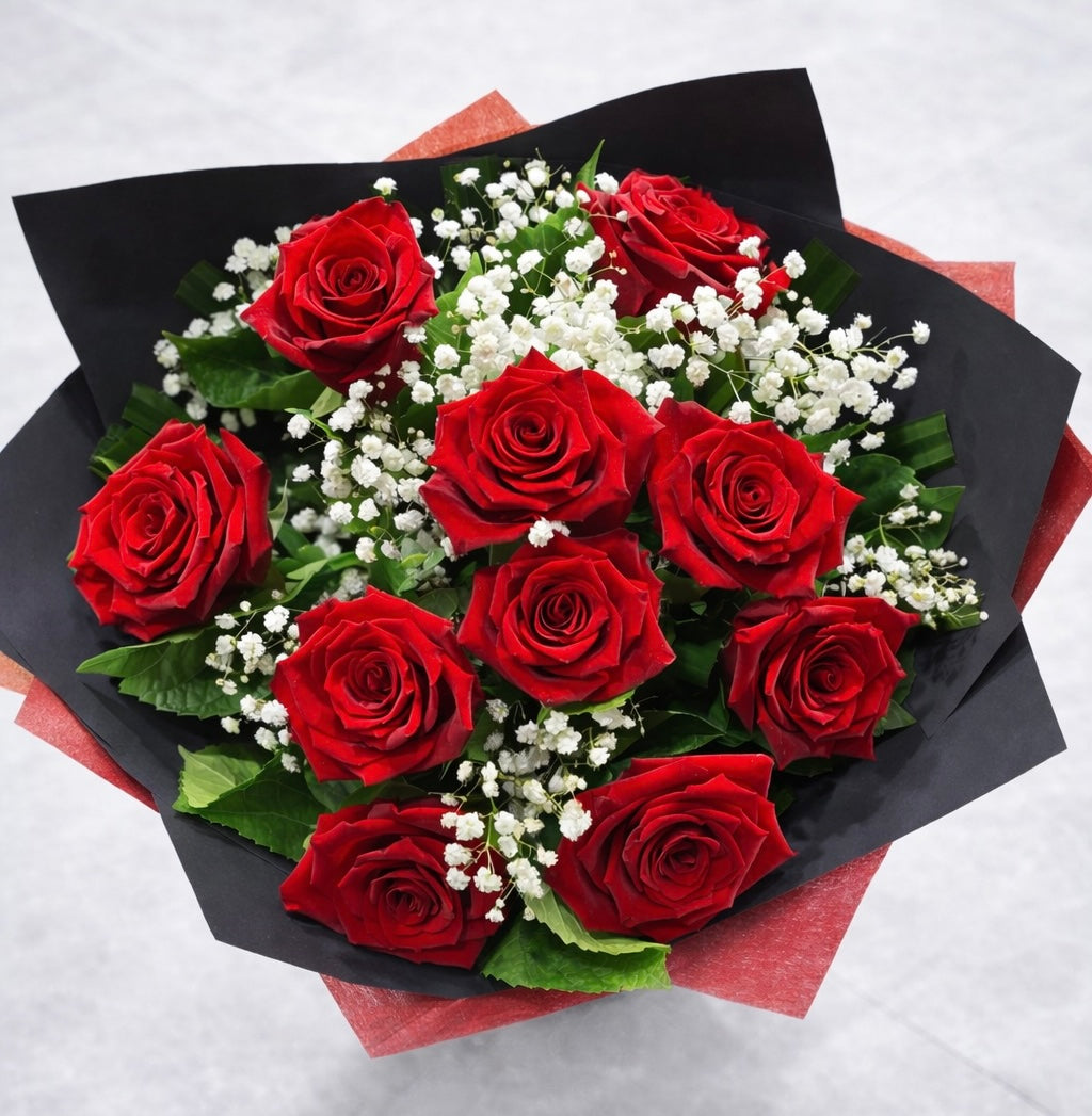 12 red rose bouquet